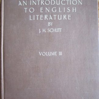 An introduction to English Literature. Volume III