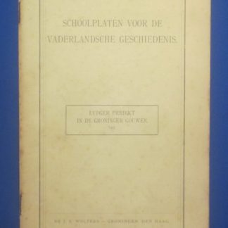 Schoolplaten voor de Vaderlandsche geschiedenis. Ludger predikt in de Groninger Gouwen. 785